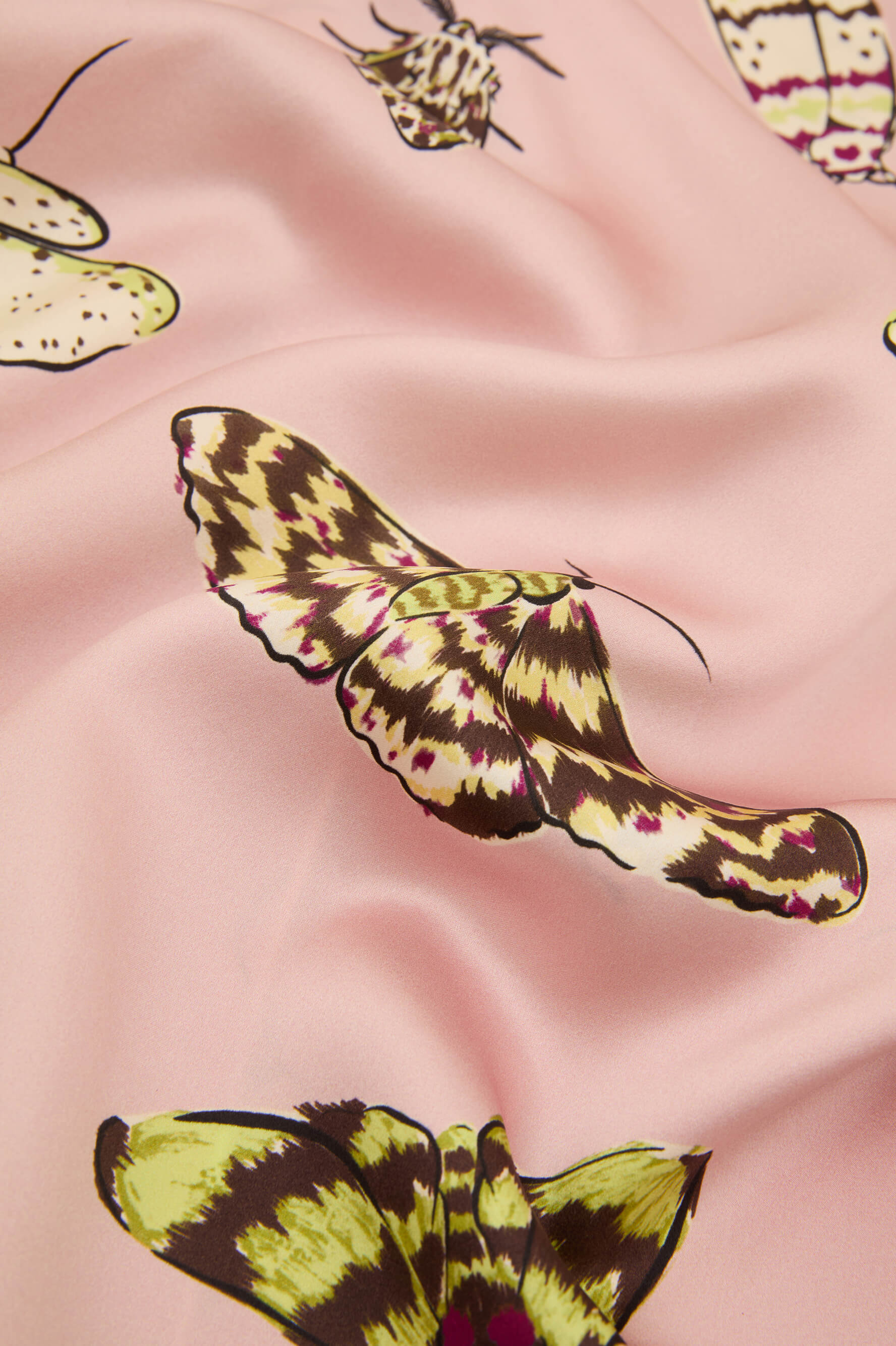 Lila Elda Pink Moth Pyjamas in Silk Satin - Image 7