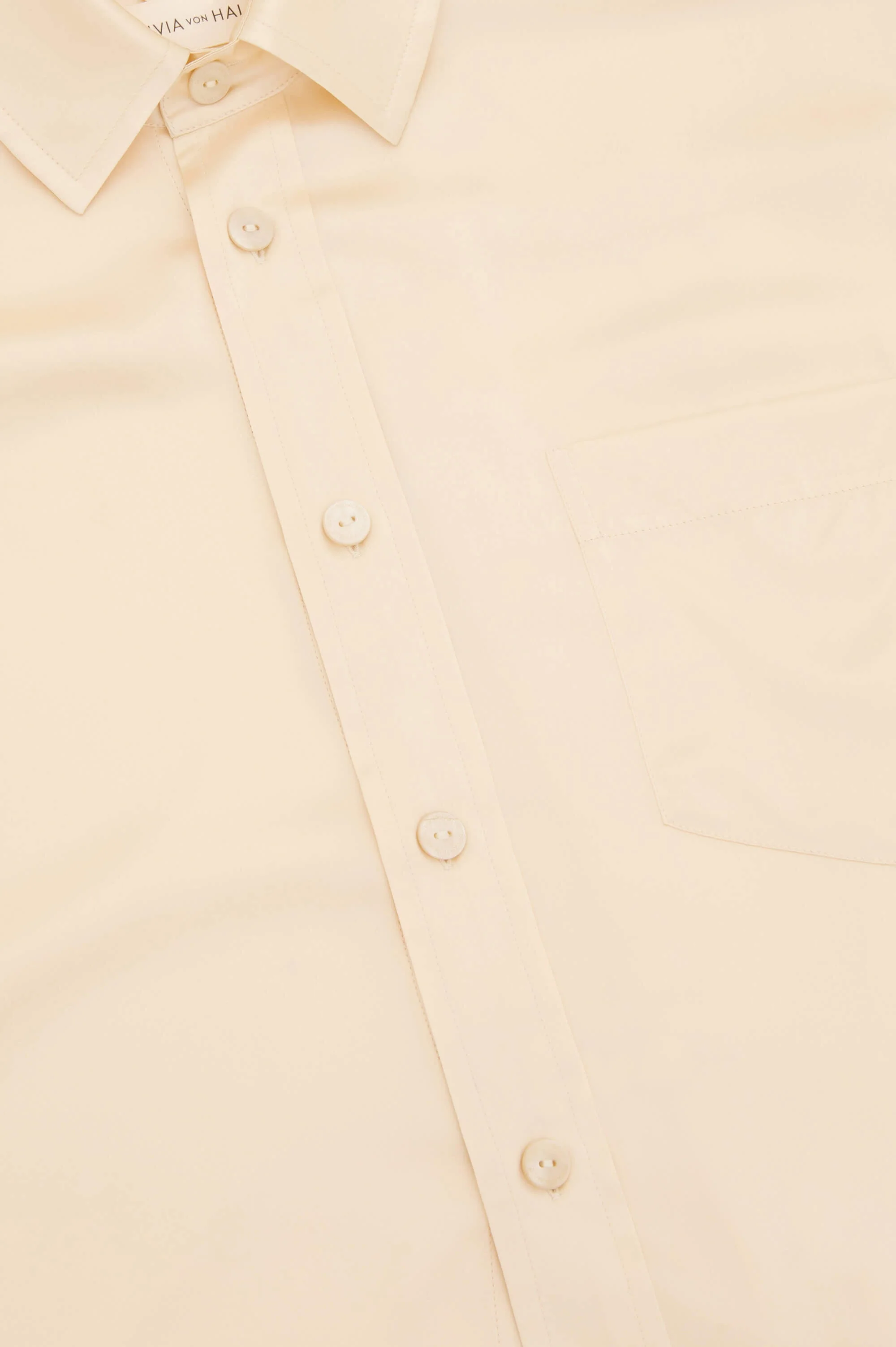Lita Bone Cream Pyjamas in Silk Satin - Image 6