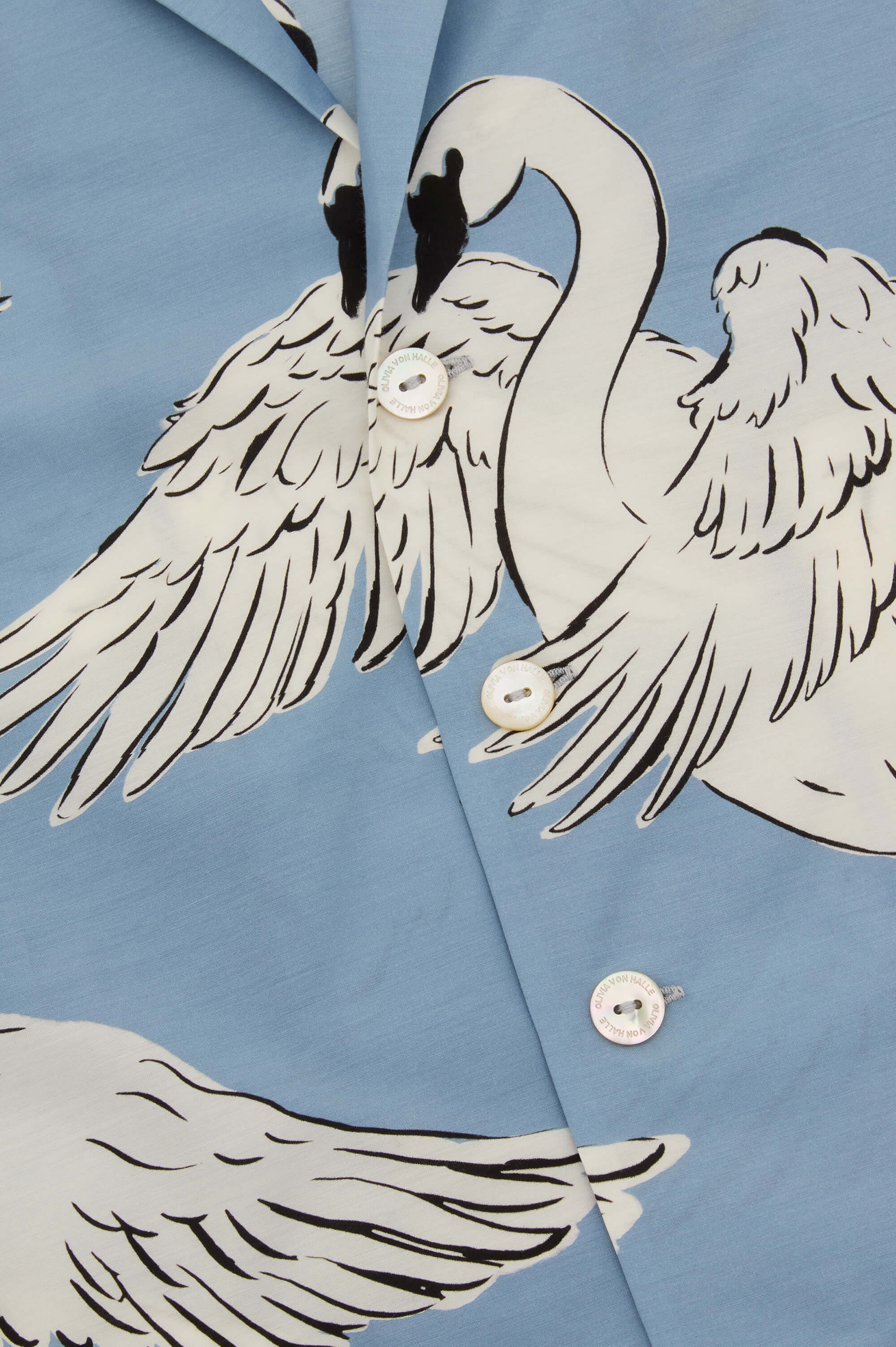 Lucia Laia Blue Swan Pyjamas in Cotton-Silk - Image 6