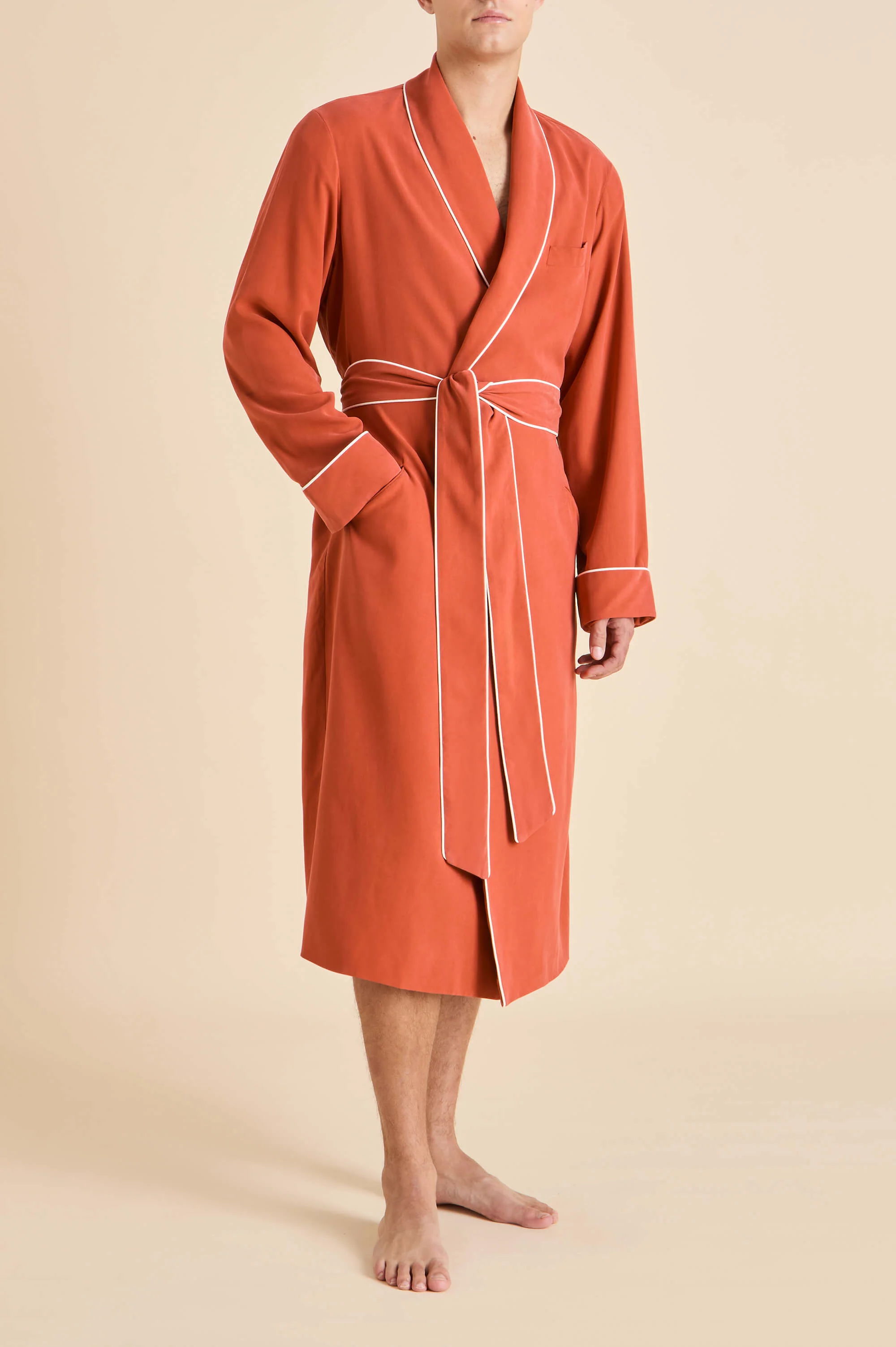 Mescal Rust Robe in Sandwashed Silk - Image 4