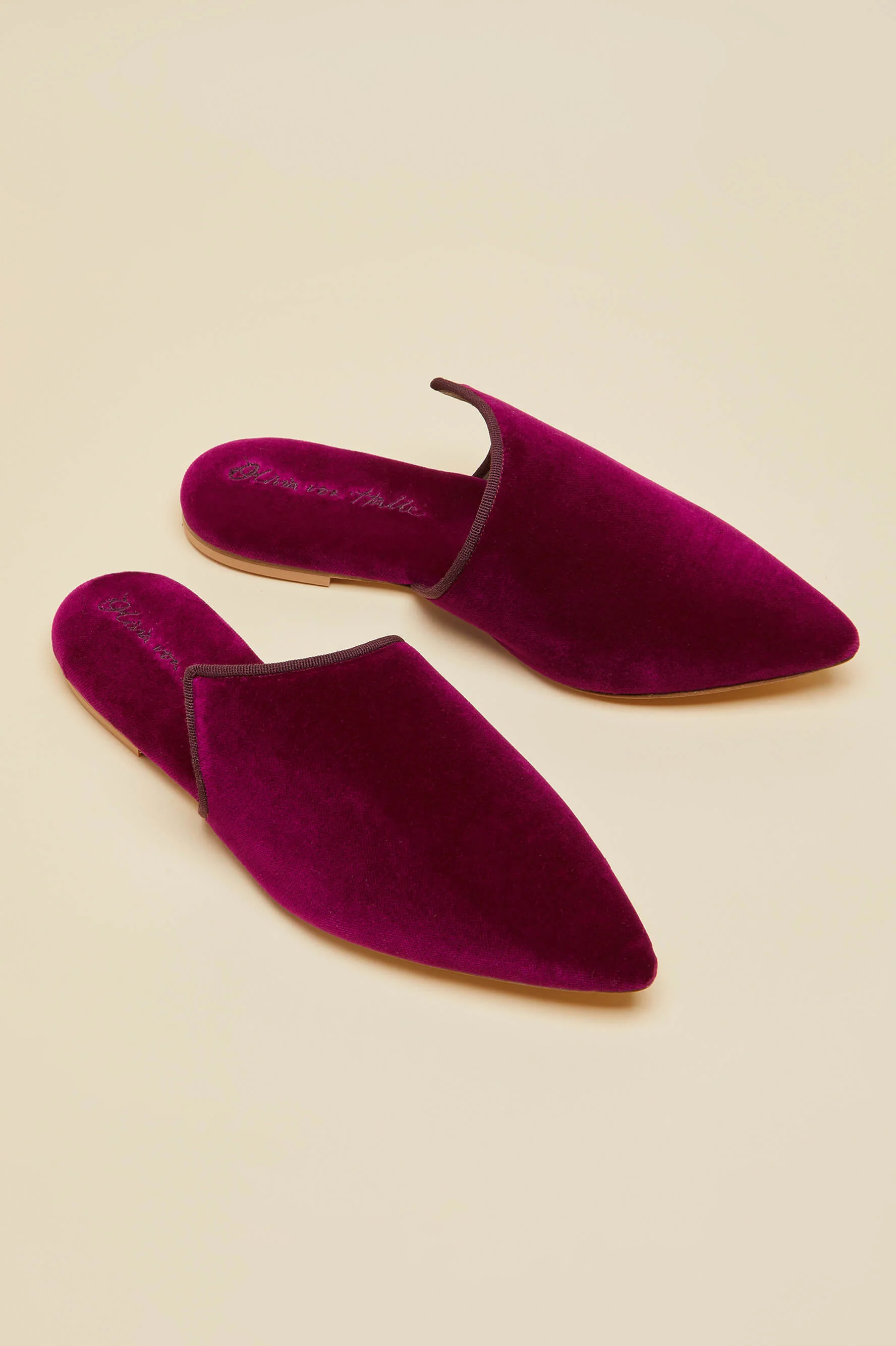 Contessa Pasha Pink Slippers in Velvet - Image 4