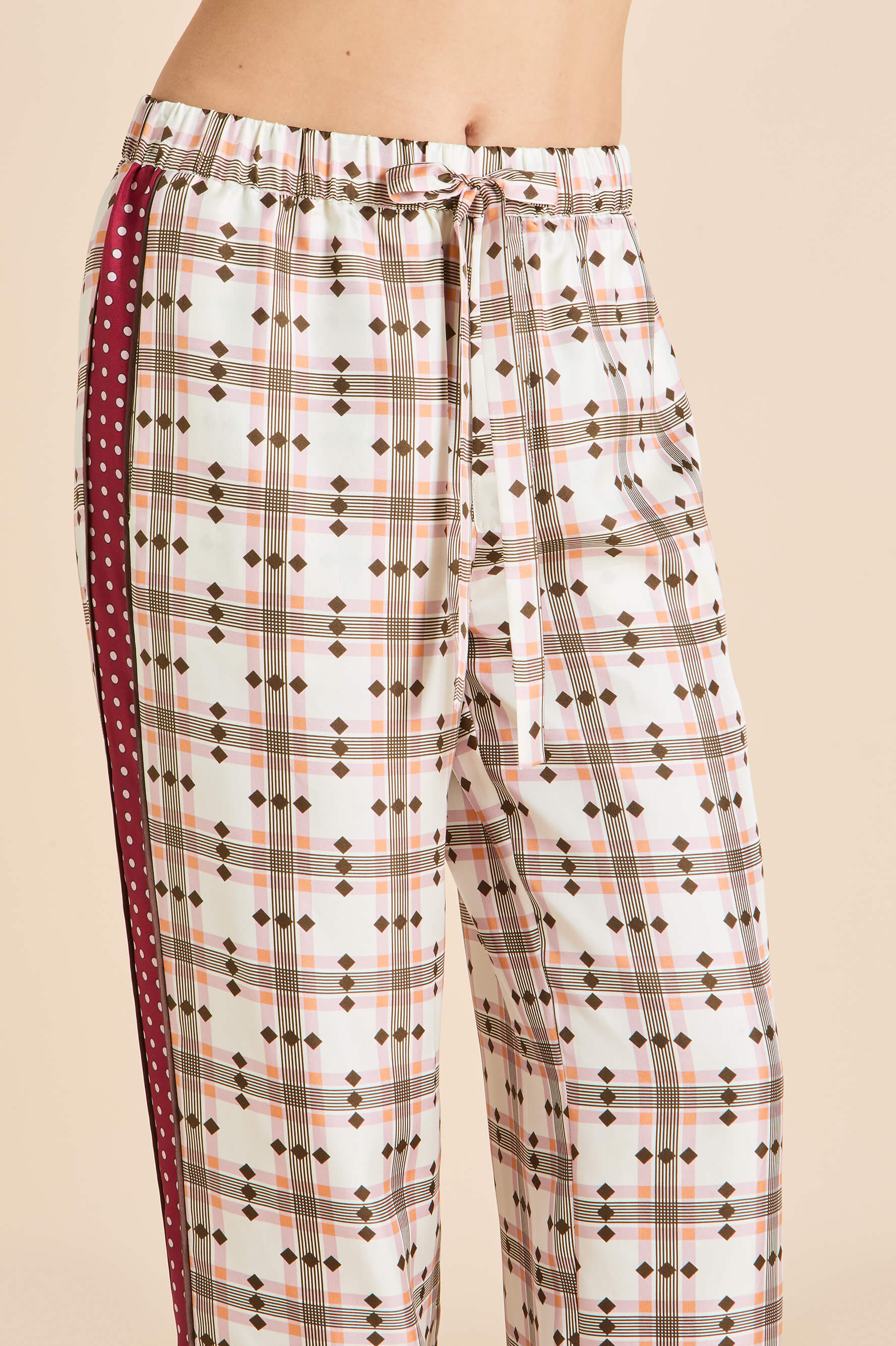 Tilda Cipriani Ivory Geometric Pyjamas in Silk Twill - Image 7