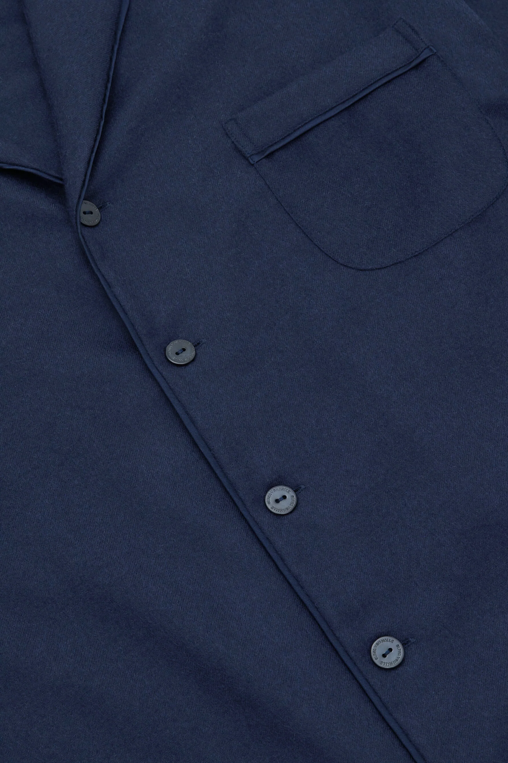 Vanderbilt Osaka Navy Pyjamas in Cashmere - Image 9