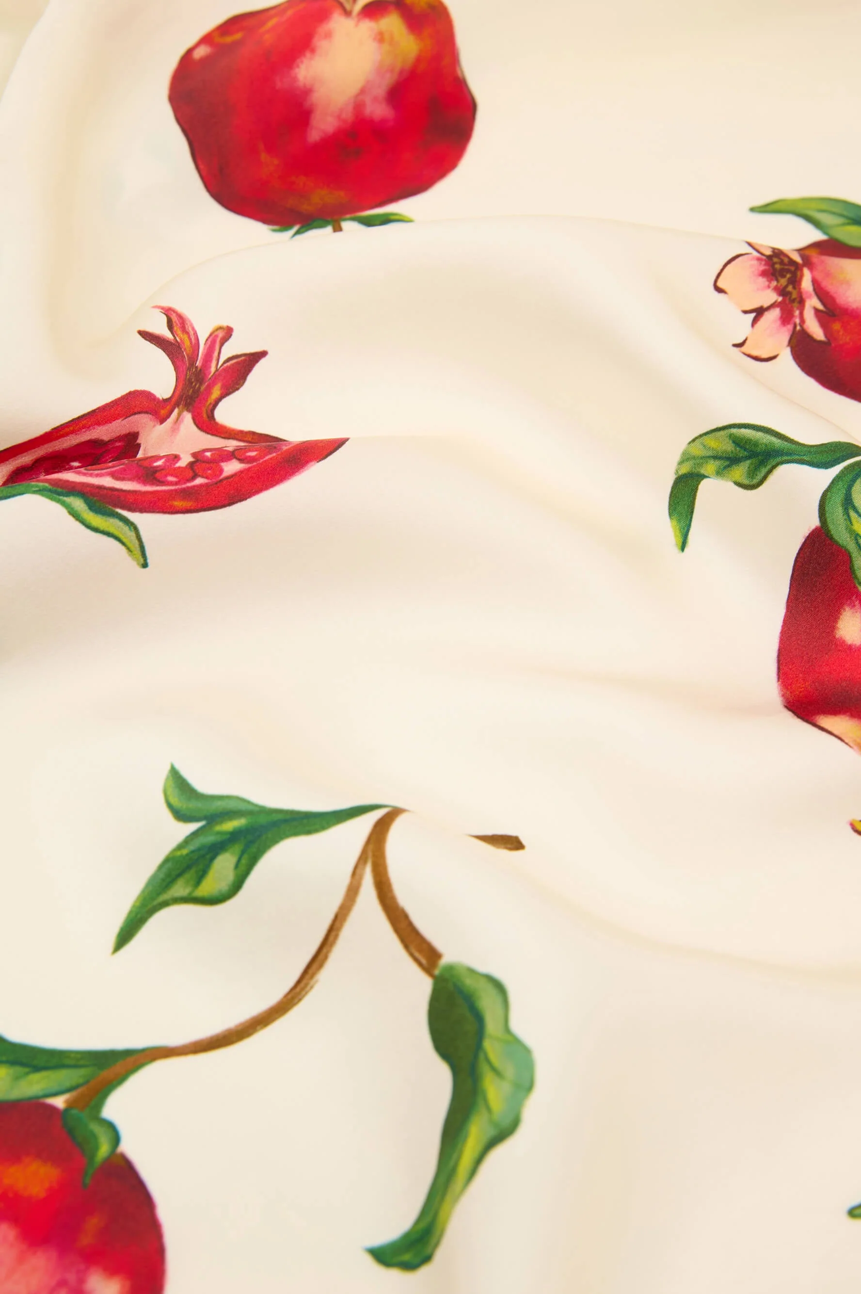 Venus Allegra Ivory Pomegranate Slip Dress in Silk Satin - Image 5