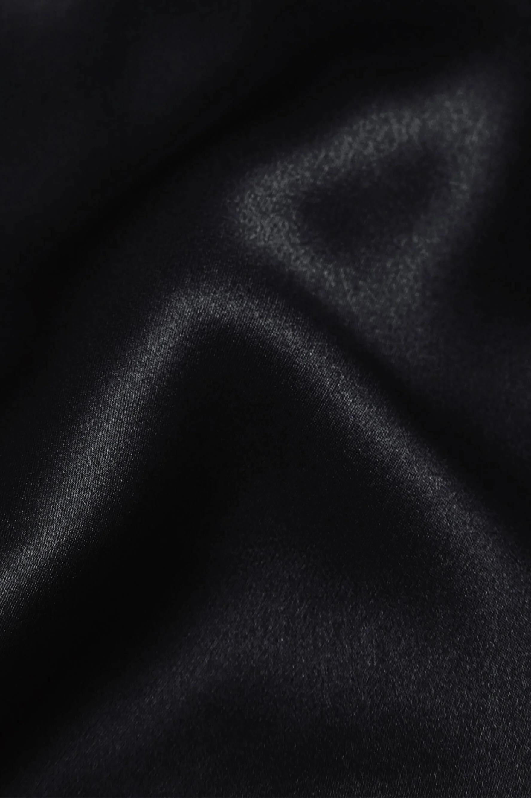 Venus Jet Black Slip Dress in Silk Satin - Image 6