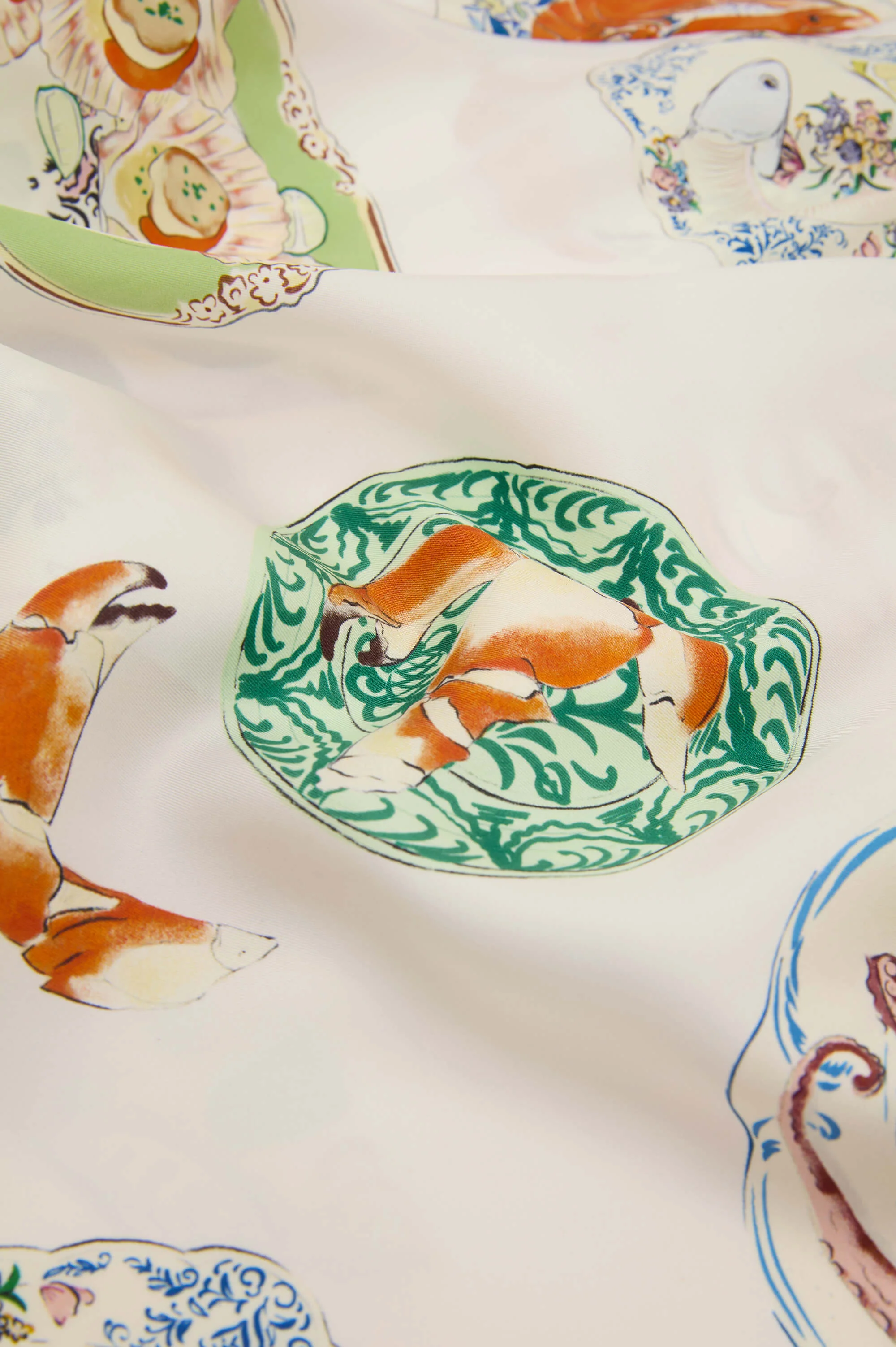 Yves Córdoba Ivory Seafood Pyjamas in Silk Twill - Image 6